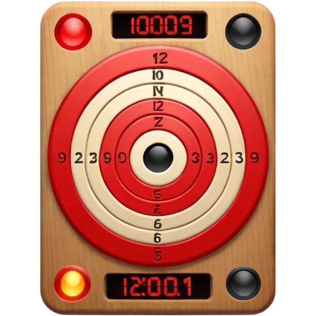 Moving target board with blinking light emoji