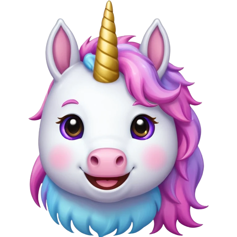 Unicorn saying yaaaas emoji