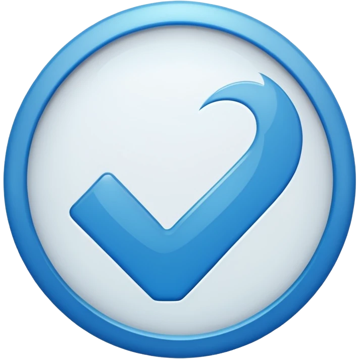 Blue circle Verification tick emoji