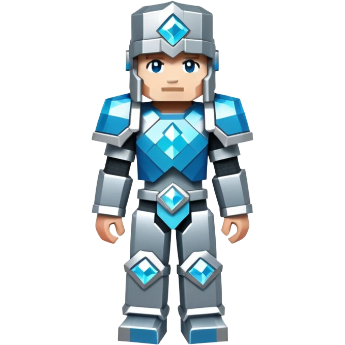 Minecraft character with diamond armor emoji