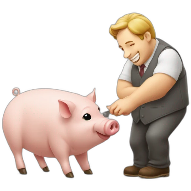 Cochon faisant un doigt d'honneur emoji