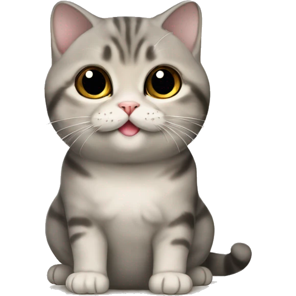 Cat scottish fold chinchilla gold joy , laughter , smile emoji