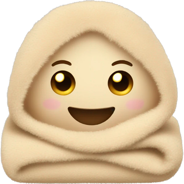 beige fuzzy blanket emoji