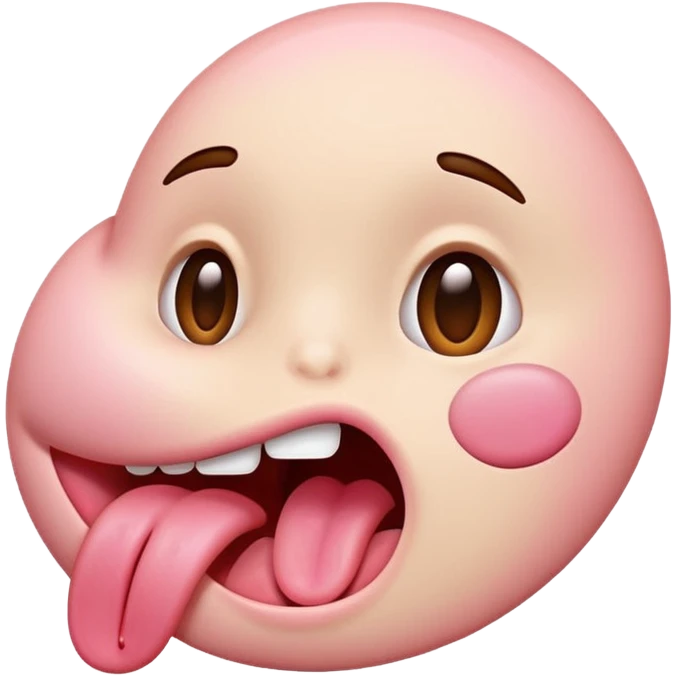 Face with the tongue out to the left side  emoji