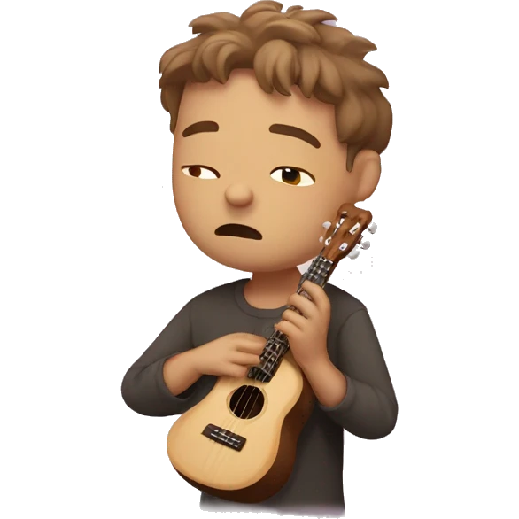 Sad ukulele player ￼ emoji