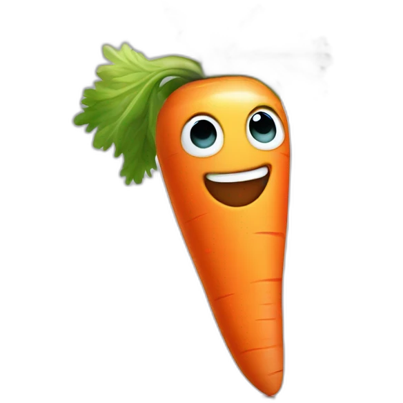 bright carrot with a star wake emoji
