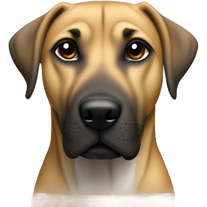Black mouth cur dog emoji