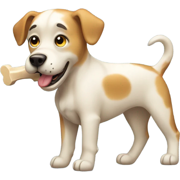 dog with a bone emoji