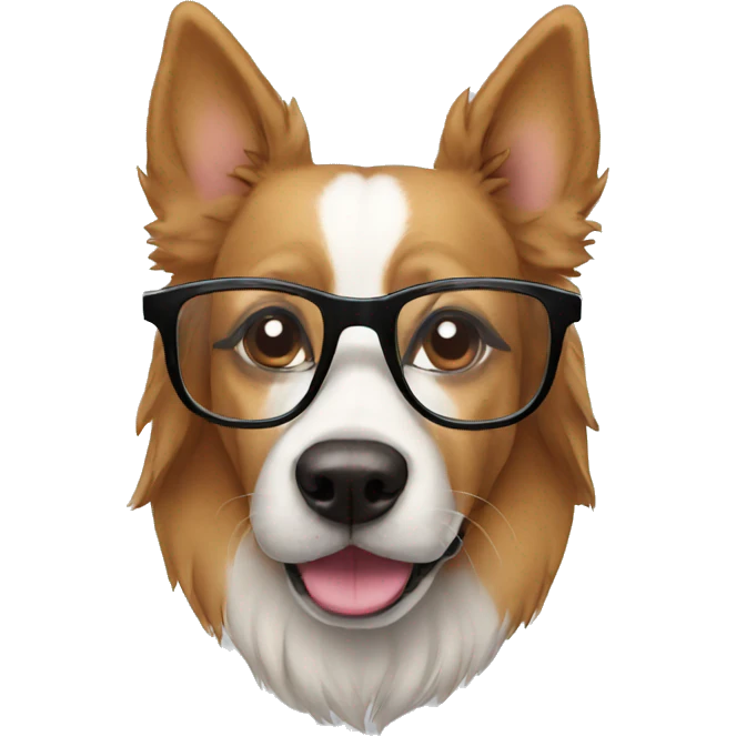 dog with glasses emoji