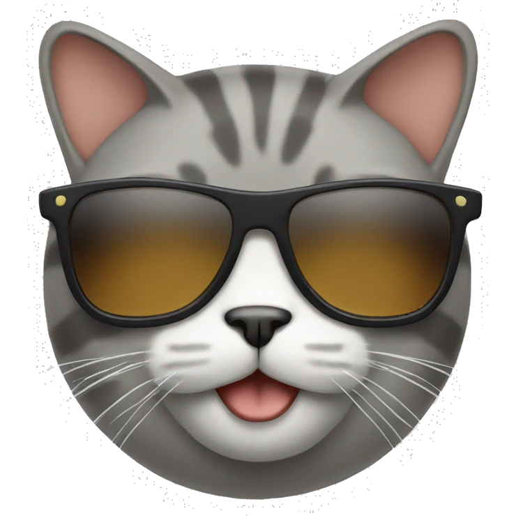 Cat with sunglasses emoji