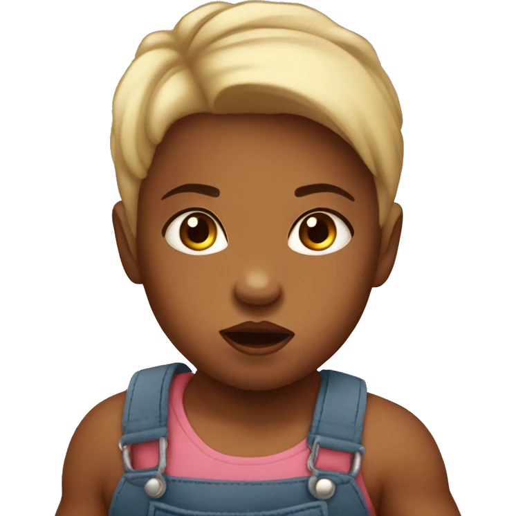 super extra furious baby girl toddler emoji