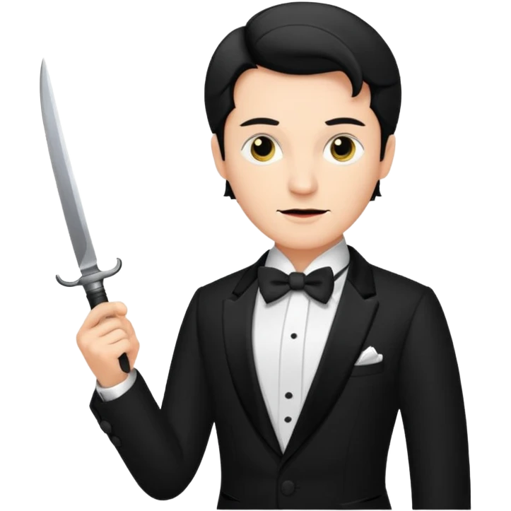 Man Opera singer with a knife  emoji