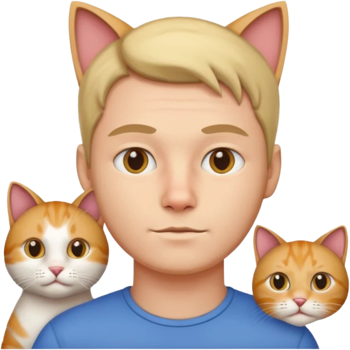 a single entiry, head of a human man, body cat  emoji