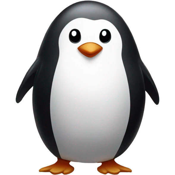 Penguin with Kellys head emoji