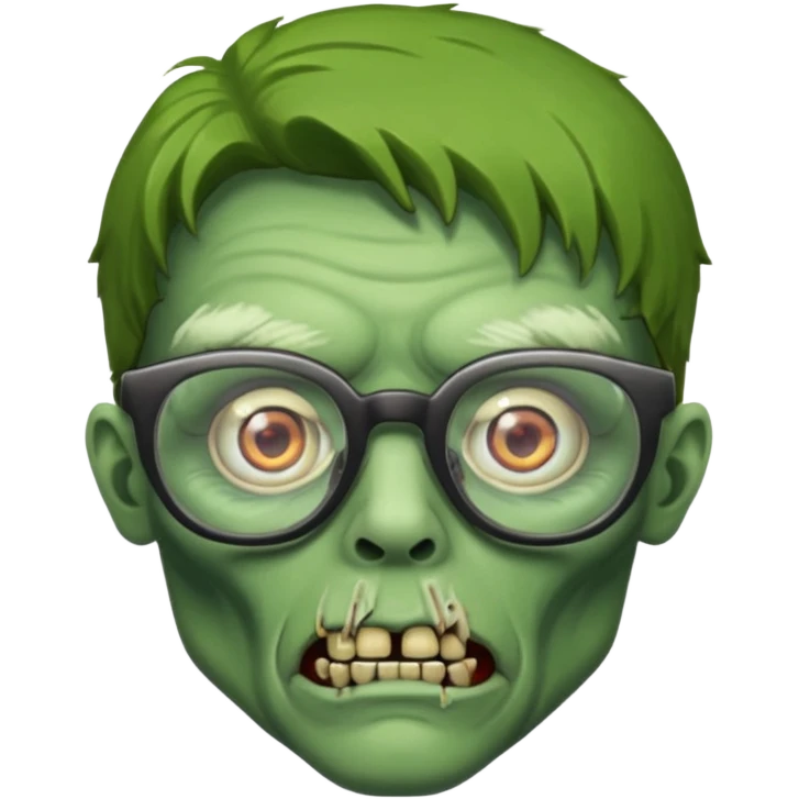 zombie with big glasses emoji