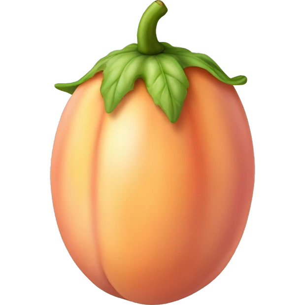 peach colored eggplant emoji