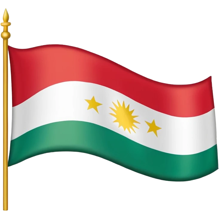 Wavy Kurdistan flag emoji emoji