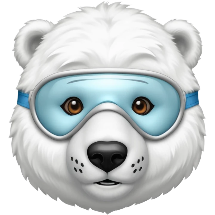 Polar bear wearing face  mask emoji