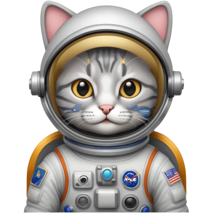 grey cat Astronaut emoji