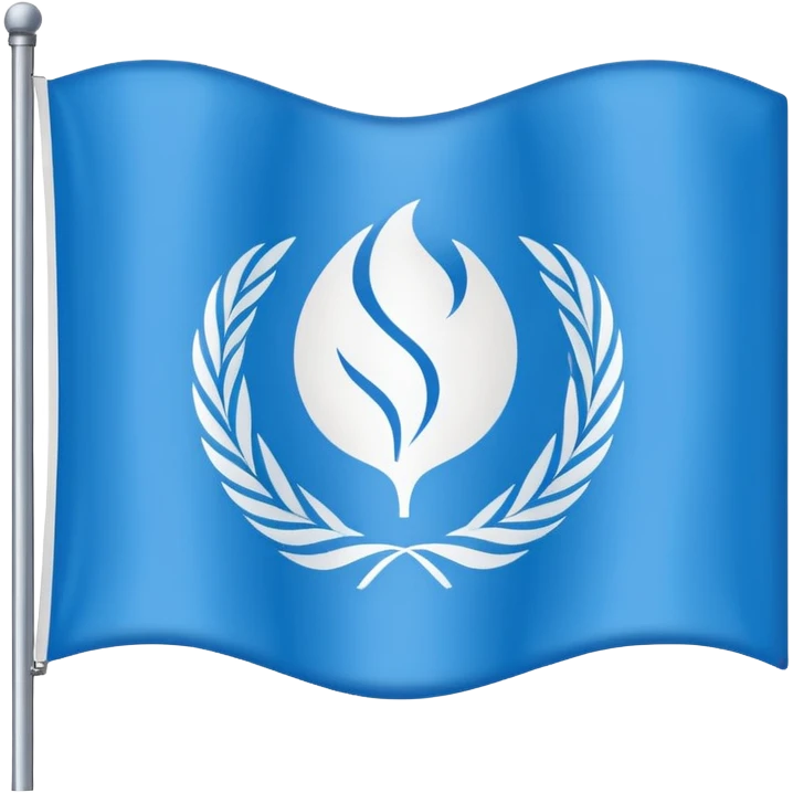 une emoticone avec un drapeau à la couleur de l'entreprise SAP emoji