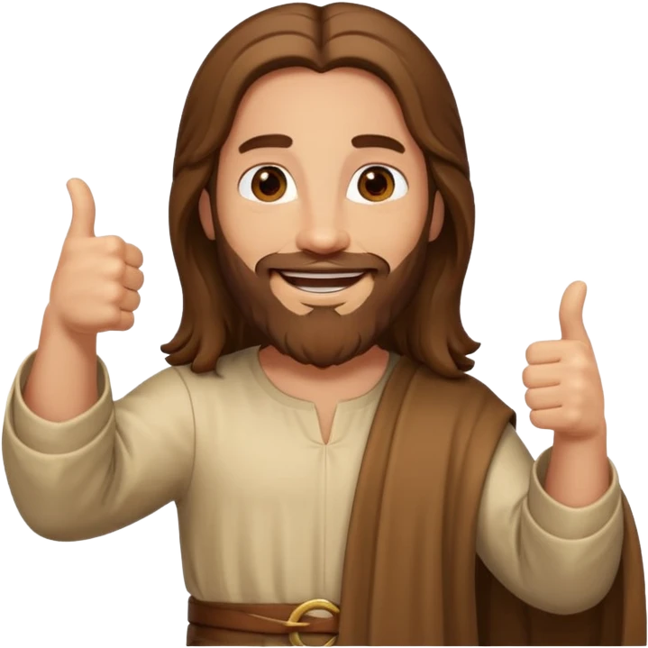 Jesus christ smiling thumbs up emoji