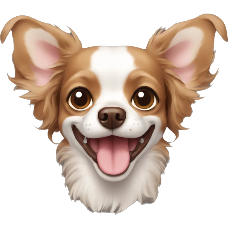 Brown Chihuahua spaniel smile  emoji