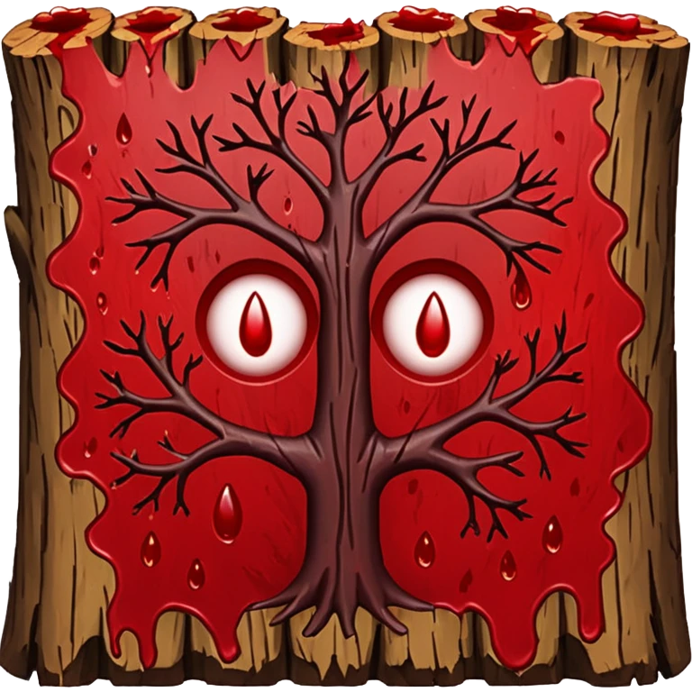 Blood on tree bark  emoji