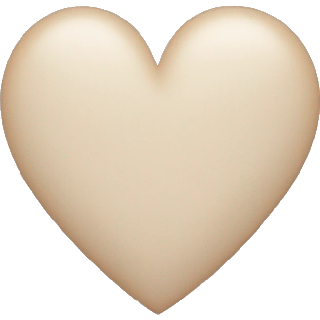 Neutral coloured heart emoji emoji