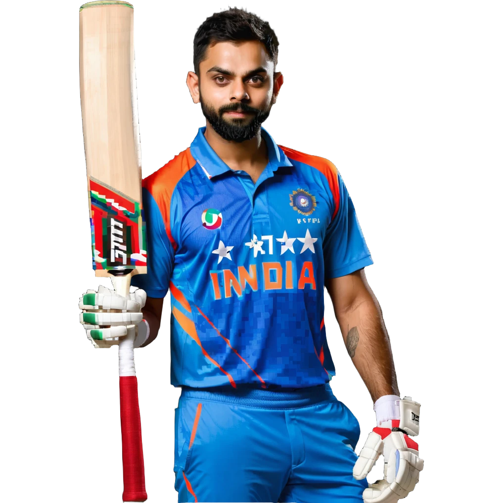Virat Kohli, famous Indian cricket player emoji