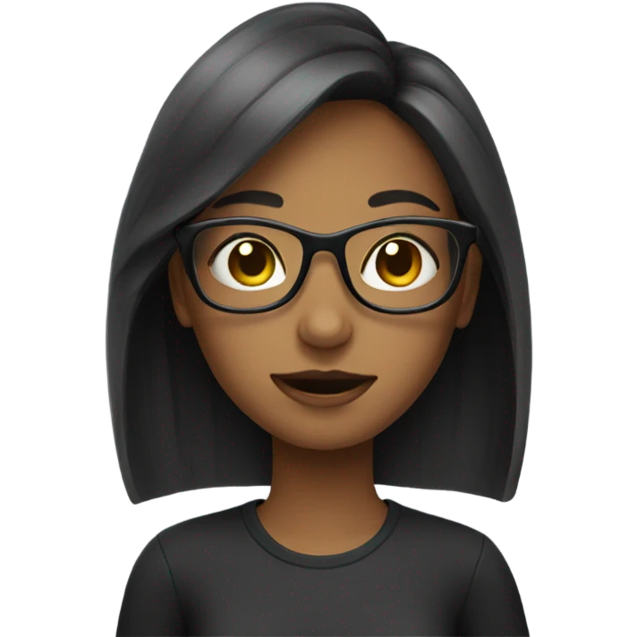 Girl whith glasses  emoji