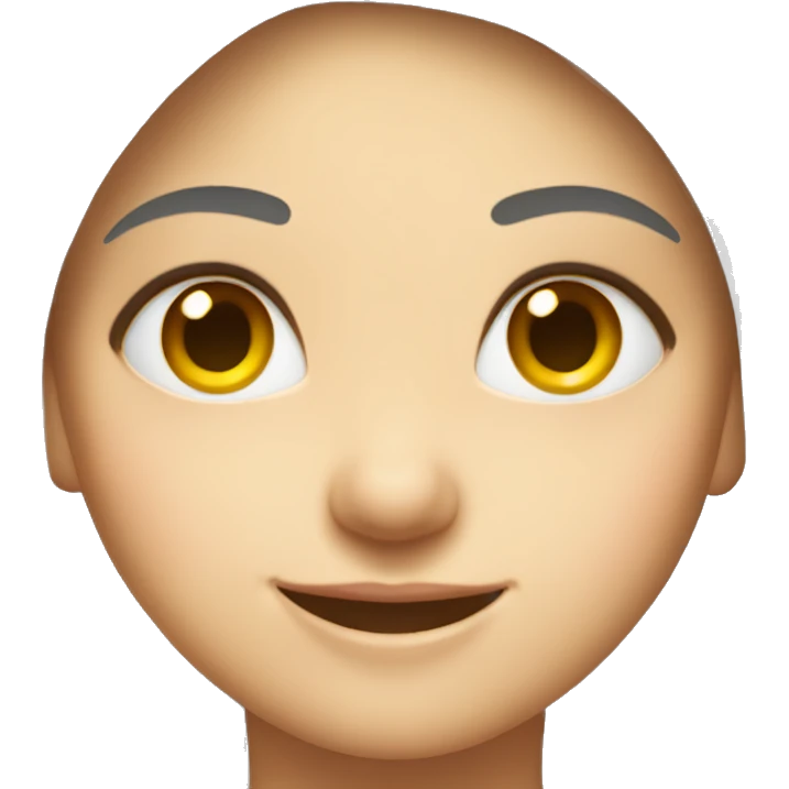 smiling girl in white shirt with smaller eyes  emoji