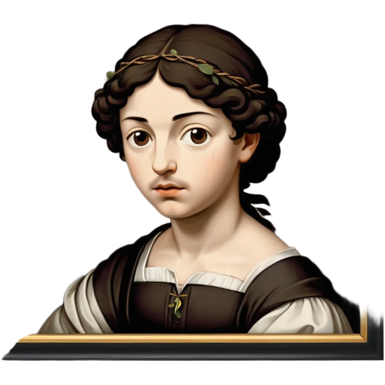 Caravaggio painting in a gold frame emoji