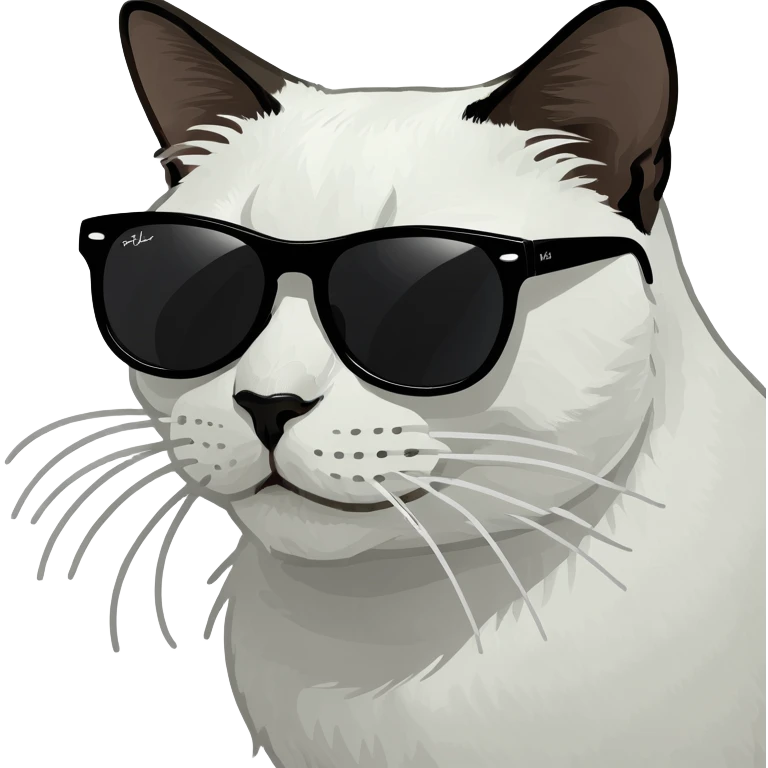 Cat with sunglasses emoji