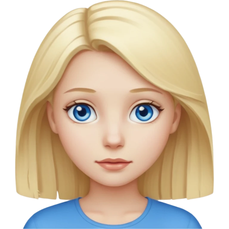 A ugly girl with a blonde hair emoji