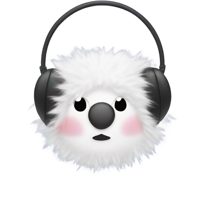 White fuzzy ear muffs emoji