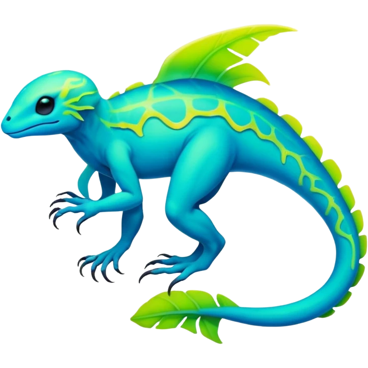 Tropical futuristic lush neon Fionbri-Vernid-creature (full body) emoji