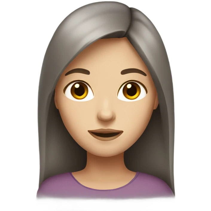 A female with gray eyes and brown hair emoji