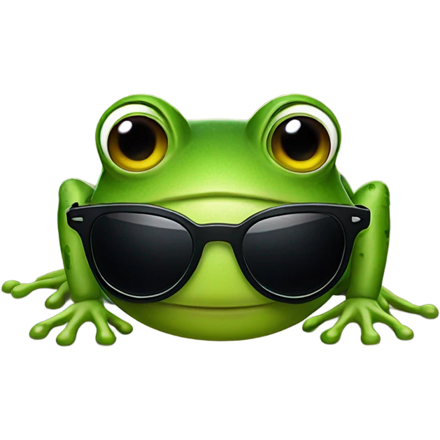 a frog with sunglasses emoji