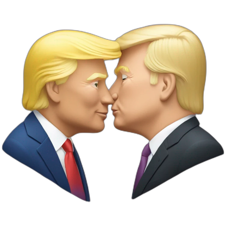 trump-and-putin-kissing,-lgbtq+ friendly, positivity, inclusiveness emoji