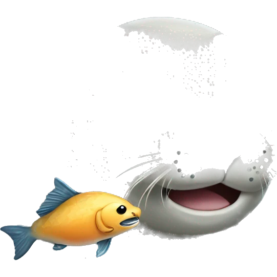 Seal with a fish emoji