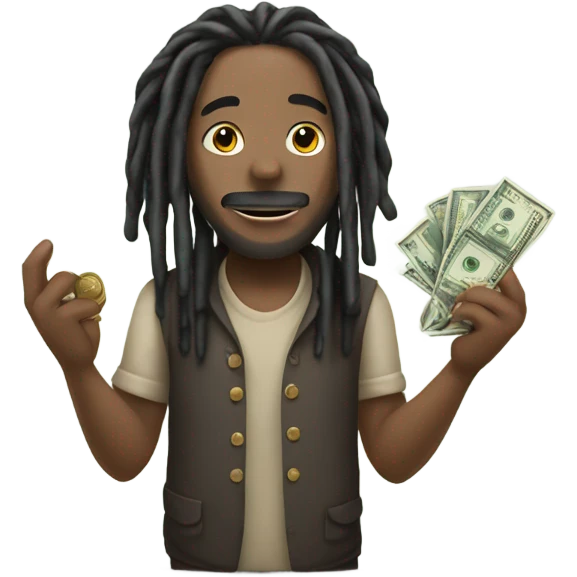 Dreadhead counting money emoji