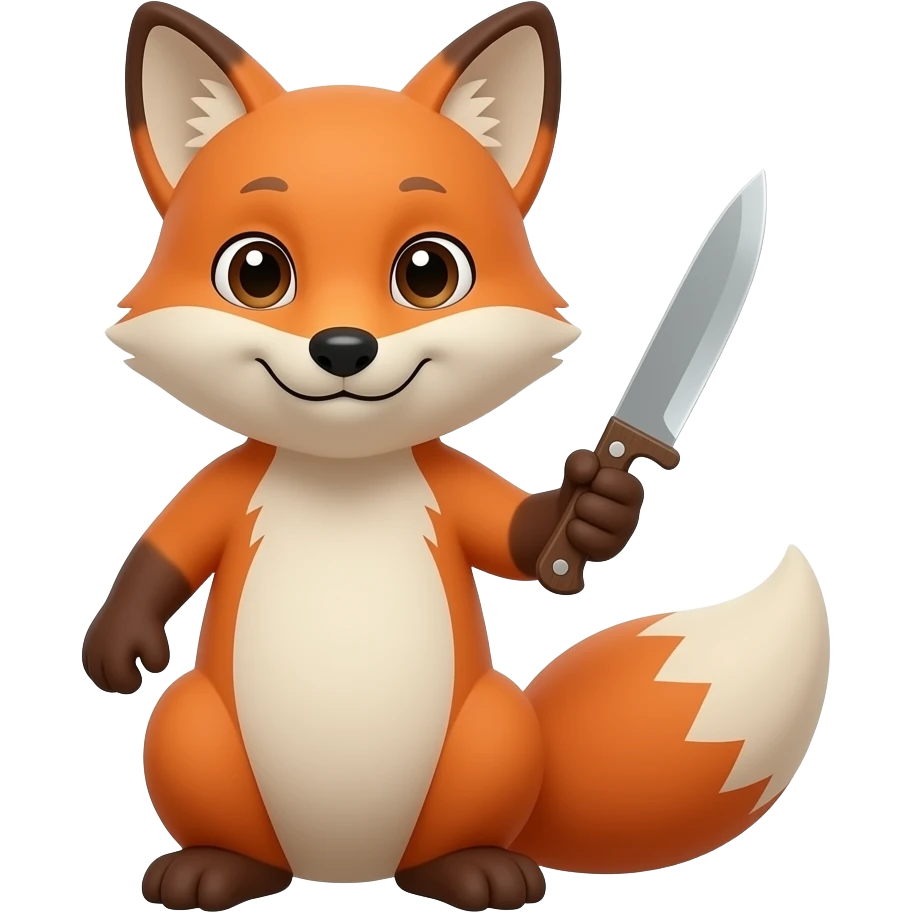 Fox with knife emoji