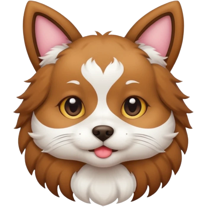 cute dog with cat ears emoji