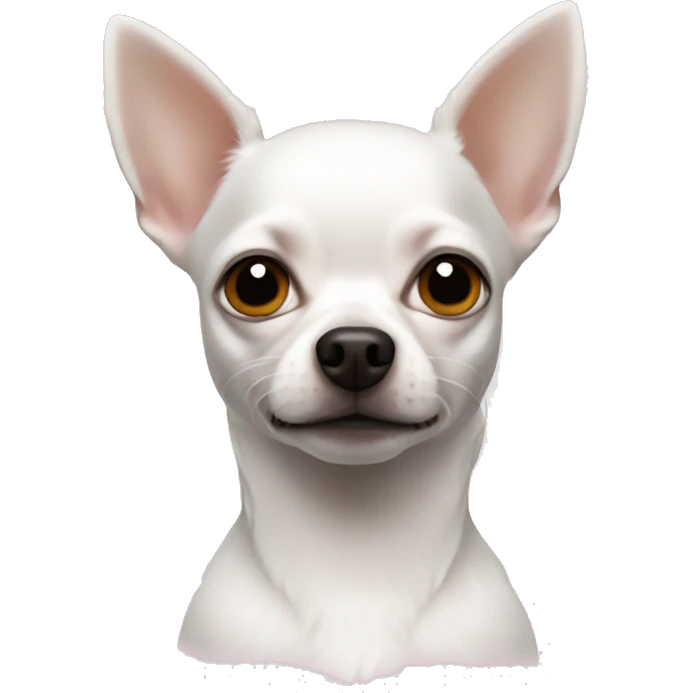 generate a white chihuahua with mohawk  emoji