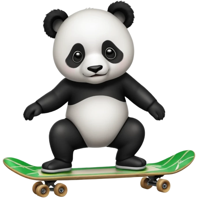 Panda skateboard  emoji