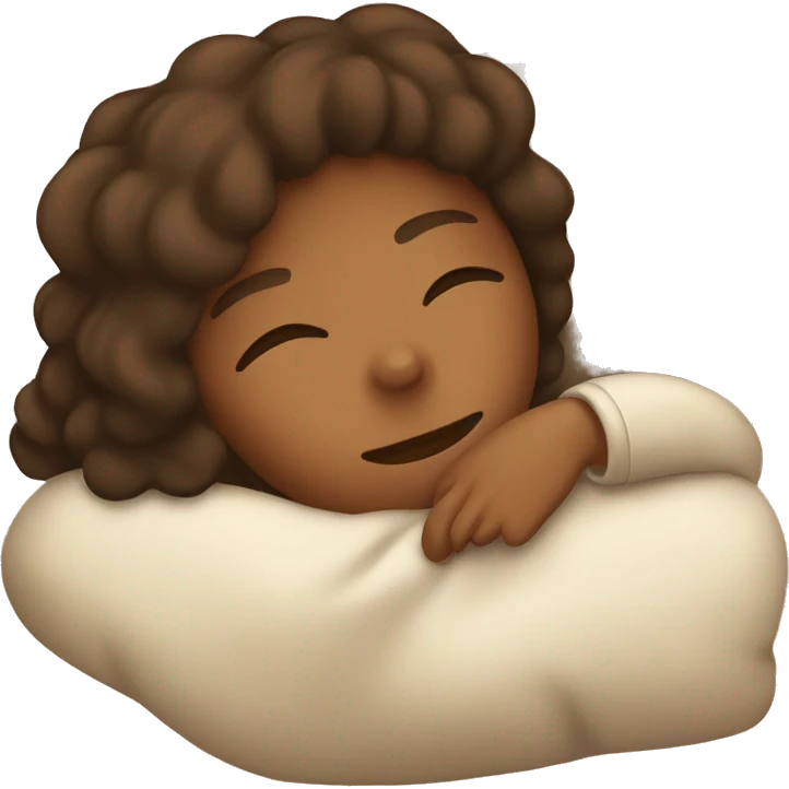 brown cozy girl sleeping  emoji