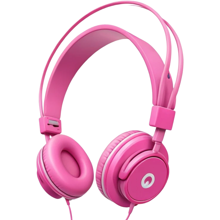 Pink headphones emoji