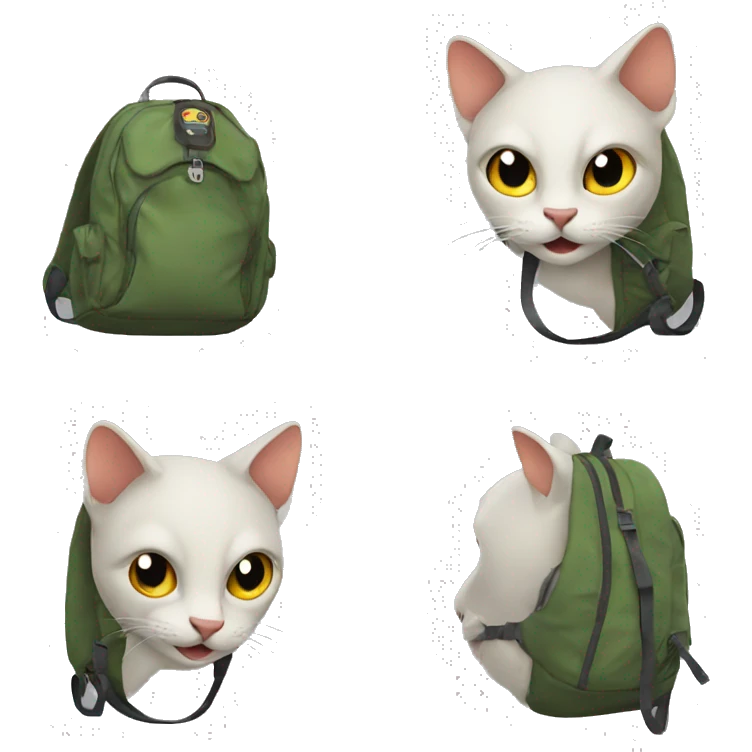 cat lizard backpack emoji