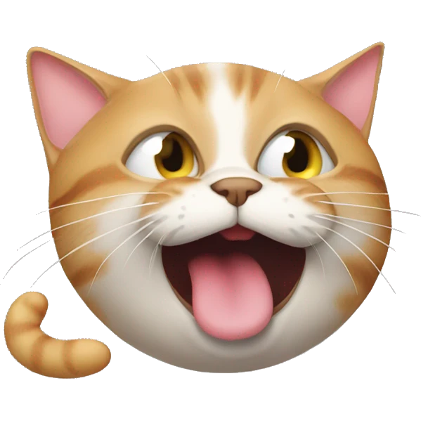 Cat licking ball emoji