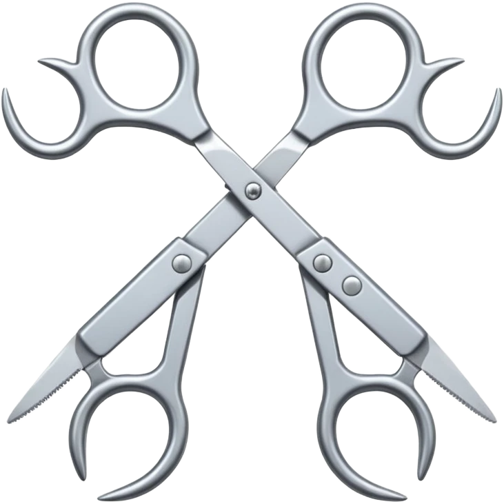 Two pairs of scissor hands interlocking  emoji